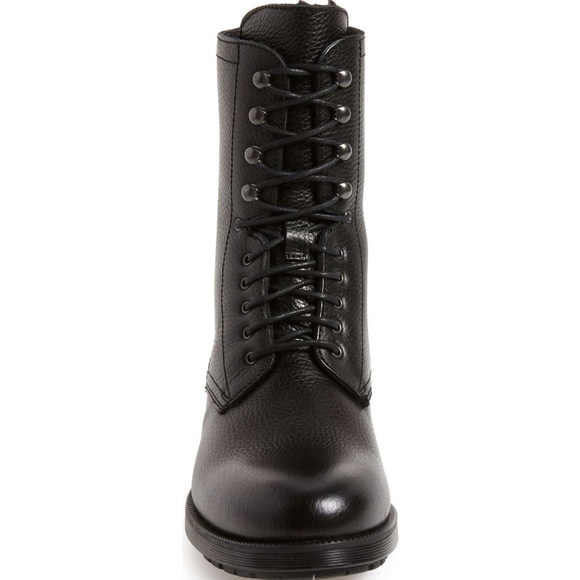 NWOB Aquatalia Hayden Leather Lace Up Boots NWOB Aquatalia Hayden Black Leather Shearling Lined Leather  main image 3